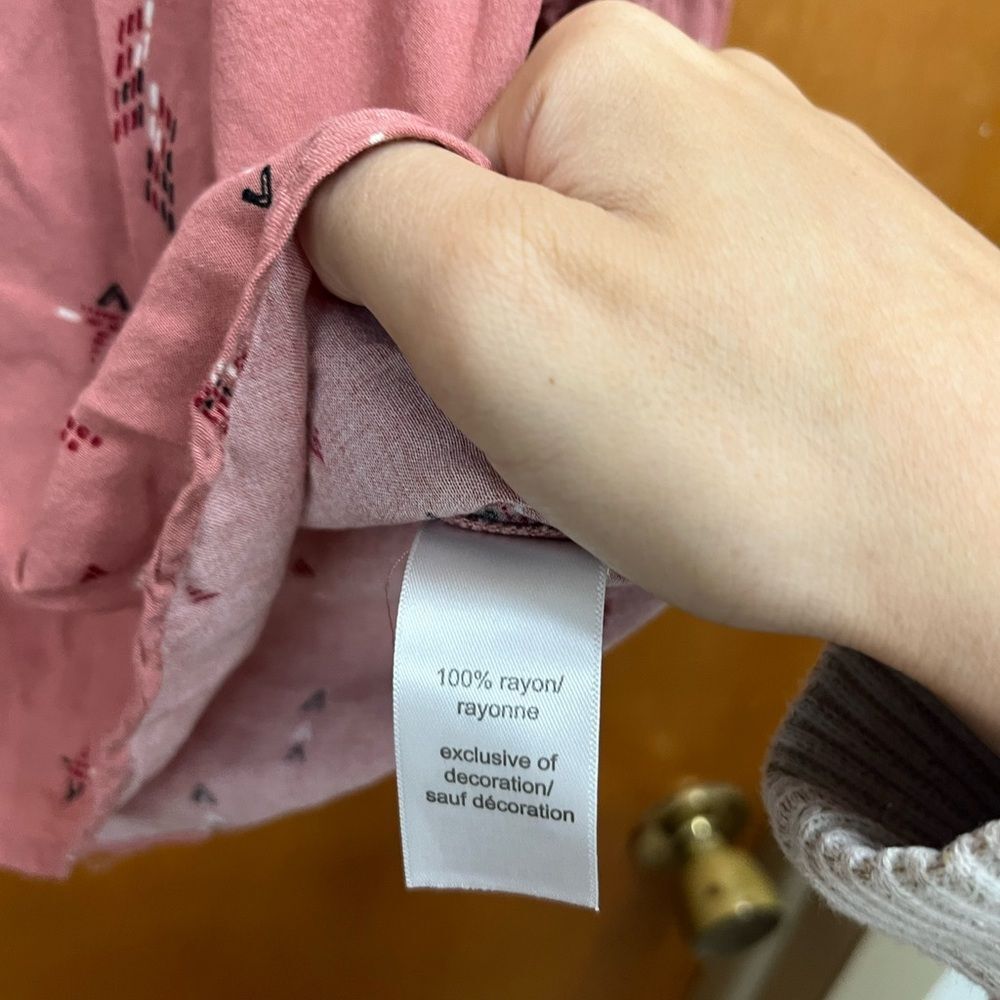 Maurices Mauve Aztec Patterned Balloon Sleeve Blo… - image 5